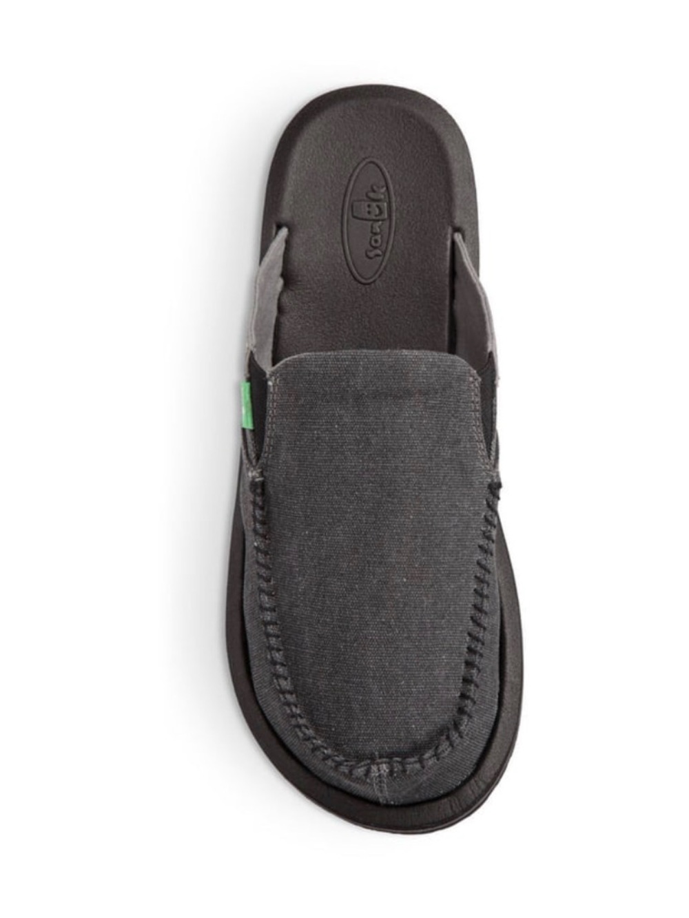 Sanuk Men's Charcoal Gray Canvas Slip-On Loafers Sz12